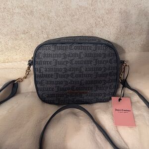 Juicy Couture Gray Monogram Crossbody Bag